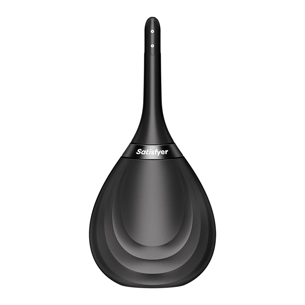 Satisfyer Clean & Play 2-in-1 - Black Unisex Douche with 2 Nozzles - 4095110