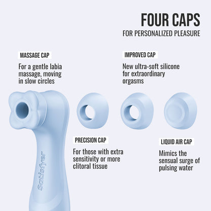 Satisfyer Pro 2 Generation 4 - Serene Blue - Blue Touch-Free USB-C Rechargeable Clitoral Stimulator with App Control - 4095400