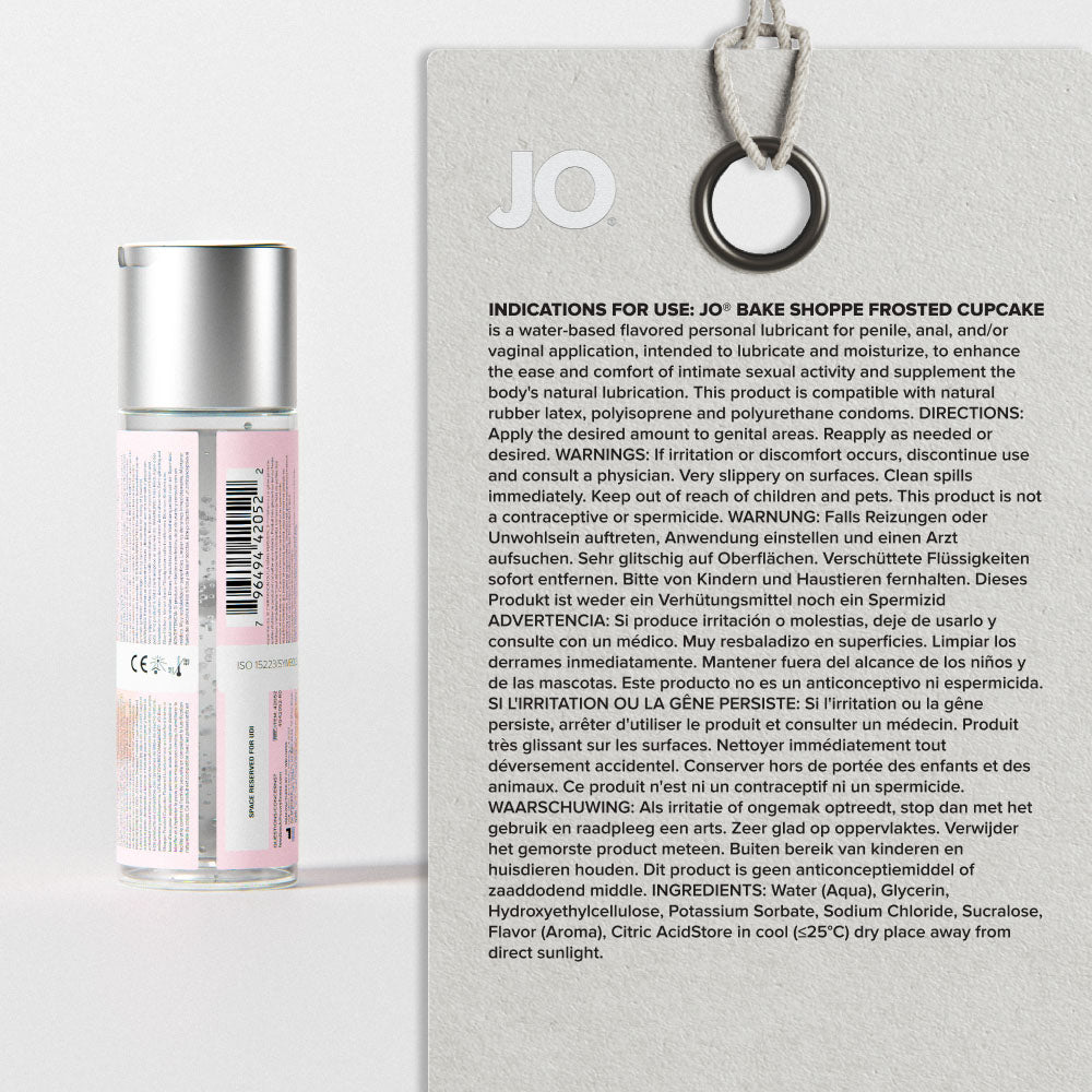 JO Bake Shoppe - Frosted Cupcake - Frosted Cupcake Flavoured Water Based Lubricant - 60 ml Bottle - 42052