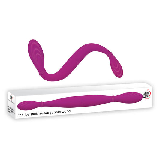 Adam & Eve The Joy Stick Rechargeable Wand - Purple 36.5 cm (14.5) USB Rechargeable Dual Vibrating Double Dong-847M 0000