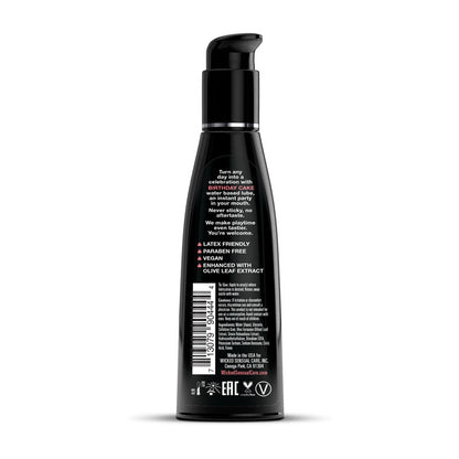 Wicked Aqua Birthday Cake - Birthday Cake Flavoured Water Based Lubricant - 120 ml (4 oz) Bottle - 90444