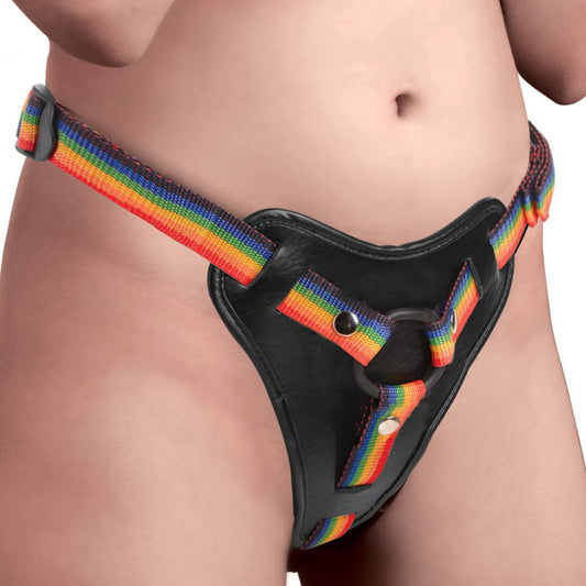 Strap-U Take the Rainbow - Rainbow Universal Strap-On Harness (No Probe Included)-AG996