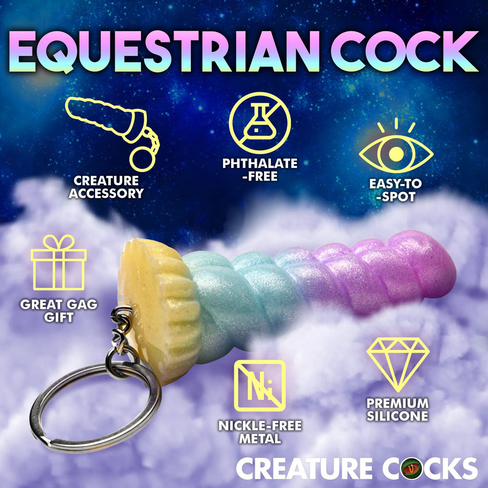 Mystique Unicorn Keychain - Novelty Fantasy Dildo Keyring