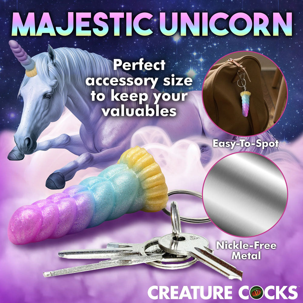 Mystique Unicorn Keychain - Novelty Fantasy Dildo Keyring