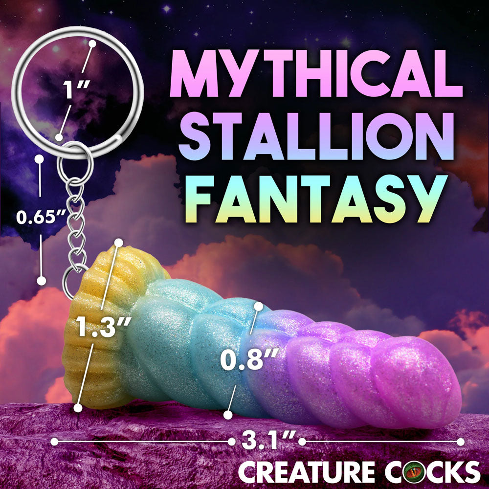 Mystique Unicorn Keychain - Novelty Fantasy Dildo Keyring