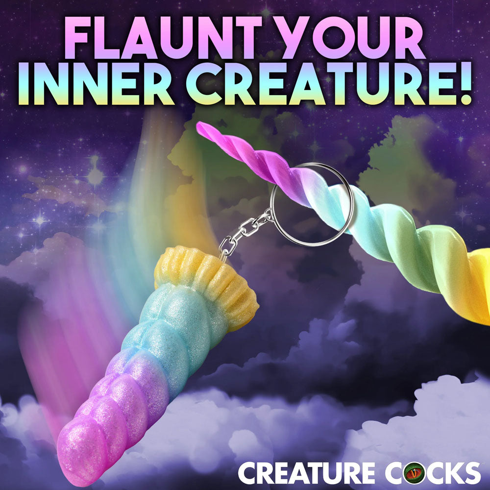 Mystique Unicorn Keychain - Novelty Fantasy Dildo Keyring
