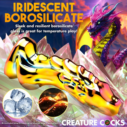 Creature Cocks Dragon Glass - Coloured 15.7 cm Glass Fantasy Dildo-AH628