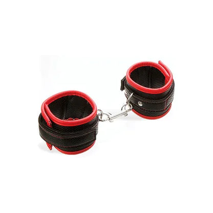 Adam & Eve SCARLET COUTURE BONDAGE CUFFS - Black/Red Restraints