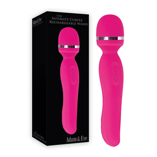 Adam & Eve Intimate Curves Rechargeable Wand - Pink 19.7 cm (7.75) USB Rechargeable Massage Wand-B666 6200