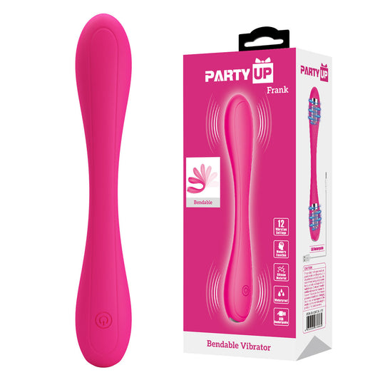 Party Up FRANK Bendable Vibe - Pink - Pink 17.1 cm Bendable Vibrator-BI-014710-1-PU