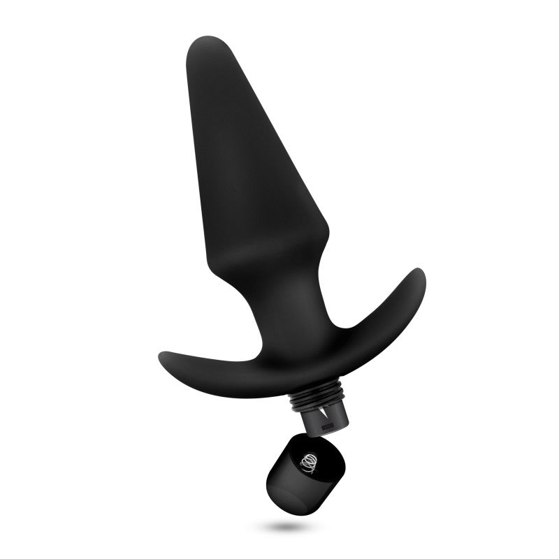 Anal Adventures Platinum Vibrating Plug - Black 12.7 cm (5) Vibrating Butt Plug