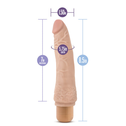 Dr. Skin Cock Vibe 7 - 8.5 Cock - Flesh 21.6 cm Vibrating Dong