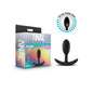 Anal Adventures Platinum Vibra Slim Plug - Black 8.9 cm Small Butt Plug with Internal Ball-BL-11845