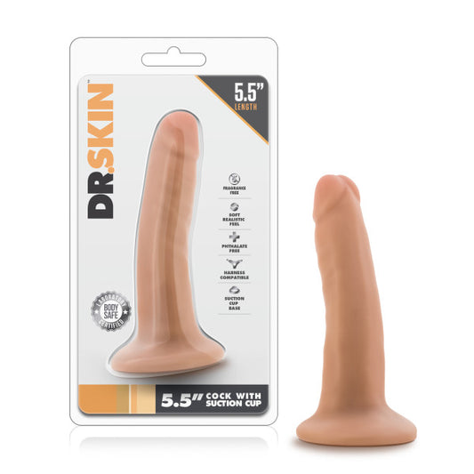 Dr. Skin 5.5 Cock with Suction Cup - Flesh 14 cm (5.5) Dong