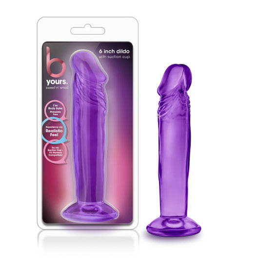 B Yours Sweet n Small 6 Dildo - Purple 15.2 cm
