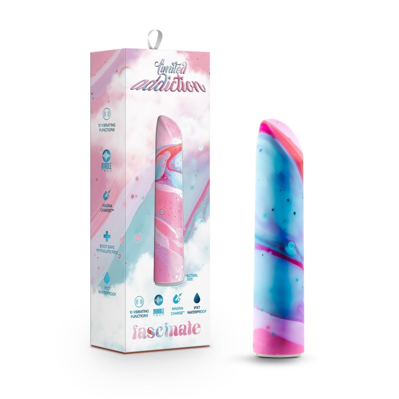 Limited Addiction Fascinate Power Vibe - Peach 10.2 cm USB Rechargeable Bullet