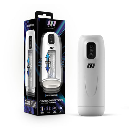 M For Men Robo-Bator - White USB Rechargeable Vibrating Stroker
