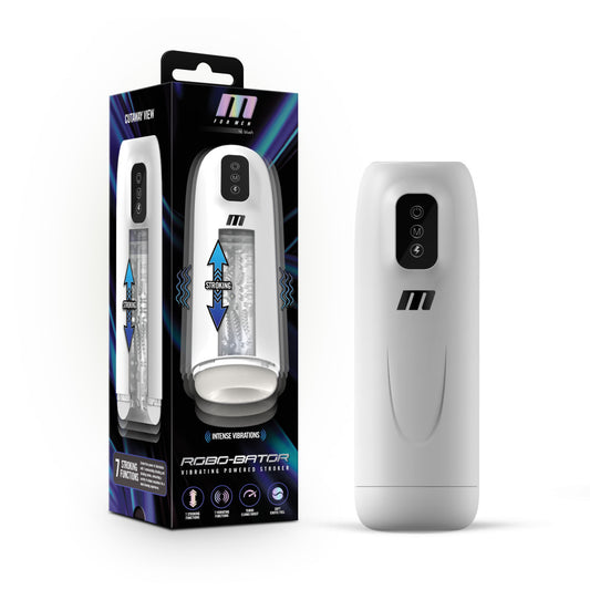M For Men Robo-Bator - White USB Rechargeable Vibrating Stroker