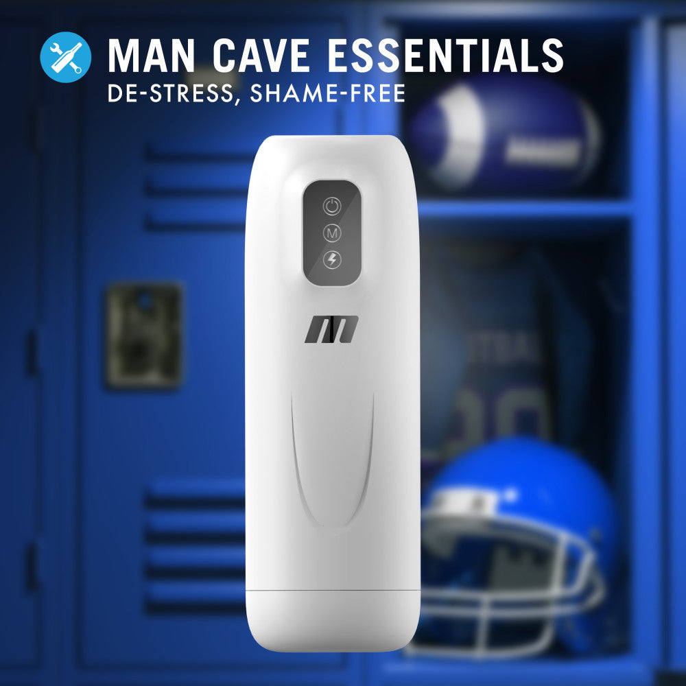 M For Men Robo-Bator - White USB Rechargeable Vibrating Stroker