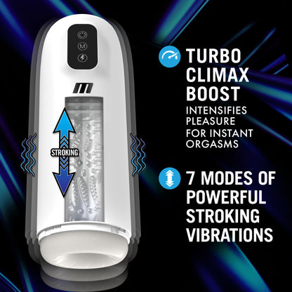 M For Men Robo-Bator - White USB Rechargeable Vibrating Stroker