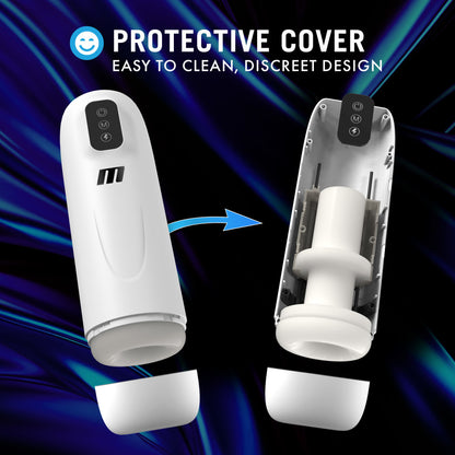 M For Men Robo-Bator - White USB Rechargeable Vibrating Stroker