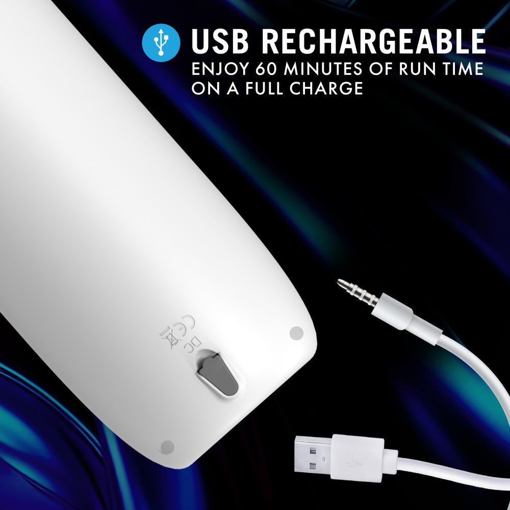 M For Men Robo-Bator - White USB Rechargeable Vibrating Stroker