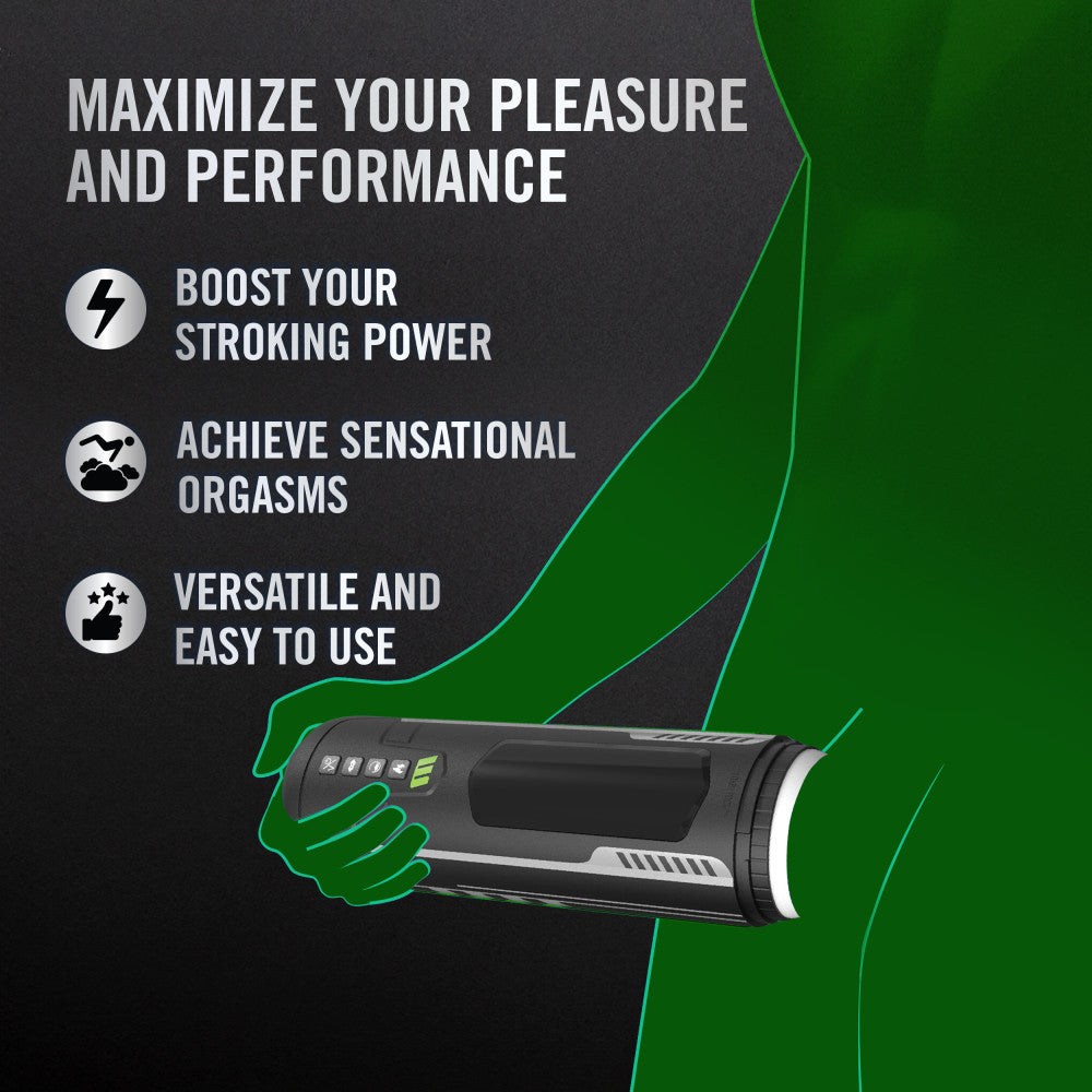 M For Men - Master Blaster - USB Rechargeable Vibrating & Sucking Stroker