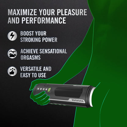 M For Men - Master Blaster - USB Rechargeable Vibrating & Sucking Stroker