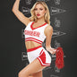 BACI DREAMS Gameday Hottie Set - White/Red Cheerleader Costume - One Size - BLD1412