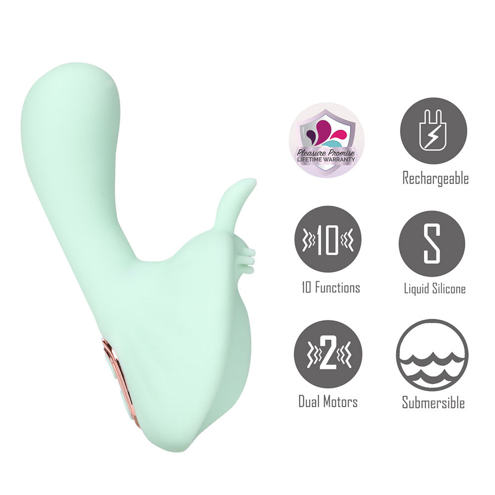 Maia AVERI - Green - Green USB Rechargeable Vibrator-BO-25-02-GREEN