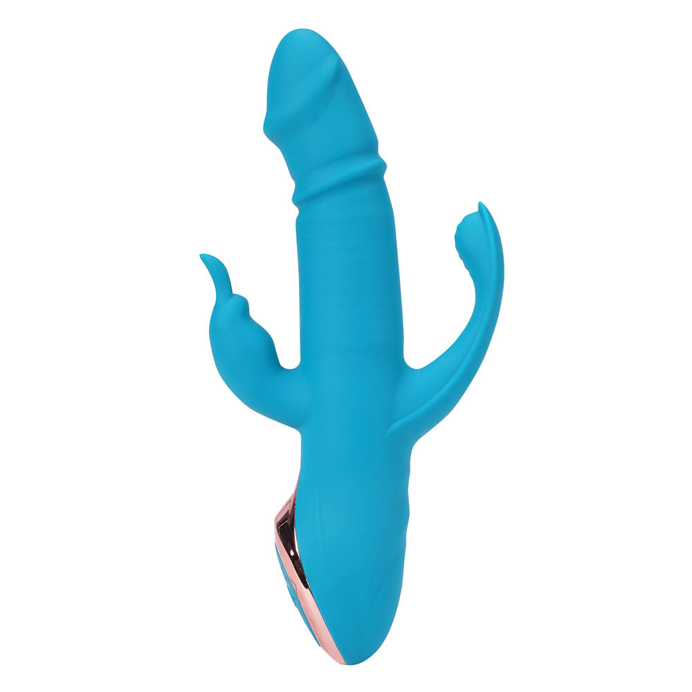 Maia KENNEDI - Blue 23.5 cm USB Rechargeable Triple Stimulating Vibrator-BO-25-03-BLUE