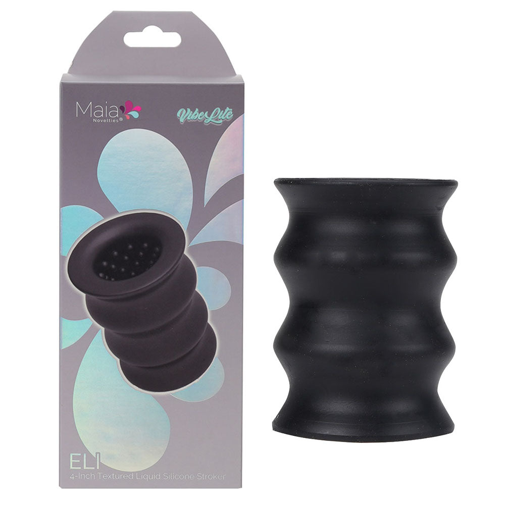 Maia ELI - Black 10 cm Stroker Sleeve-BO-25-04-BLACK