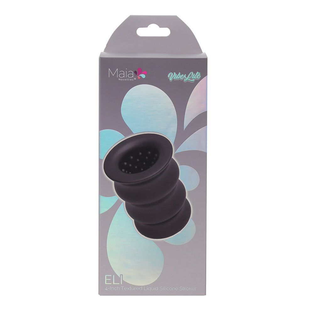 Maia ELI - Black 10 cm Stroker Sleeve-BO-25-04-BLACK