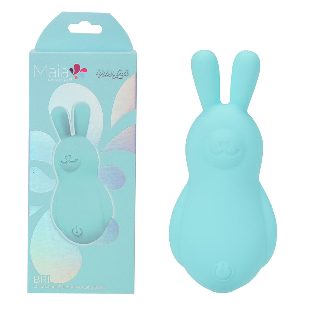 Maia BRI - Teal - Teal 9 cm USB Rechargeable Vibrating Bunny Bullet-BO-25-05-TEAL