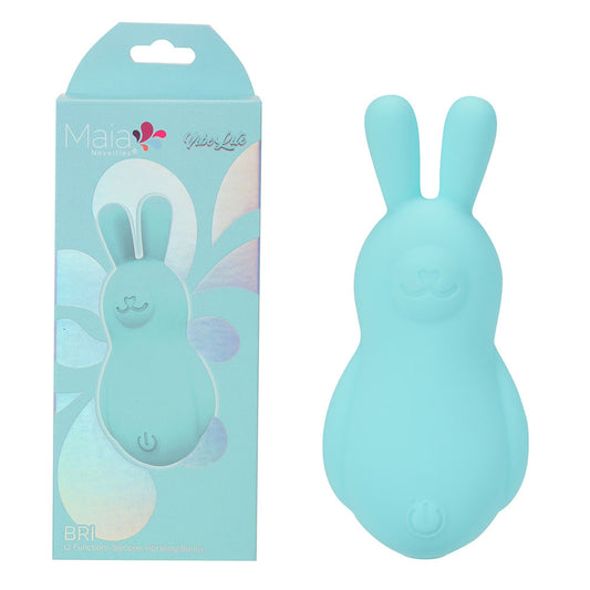 Maia BRI - Teal - Teal 9 cm USB Rechargeable Vibrating Bunny Bullet-BO-25-05-TEAL