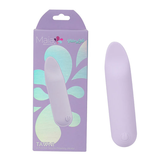 Maia TAWNI - Lavender - Lavender 9 cm USB Rechargeable Bullet with Flickering Tip-BO-25-06-LAVENDER