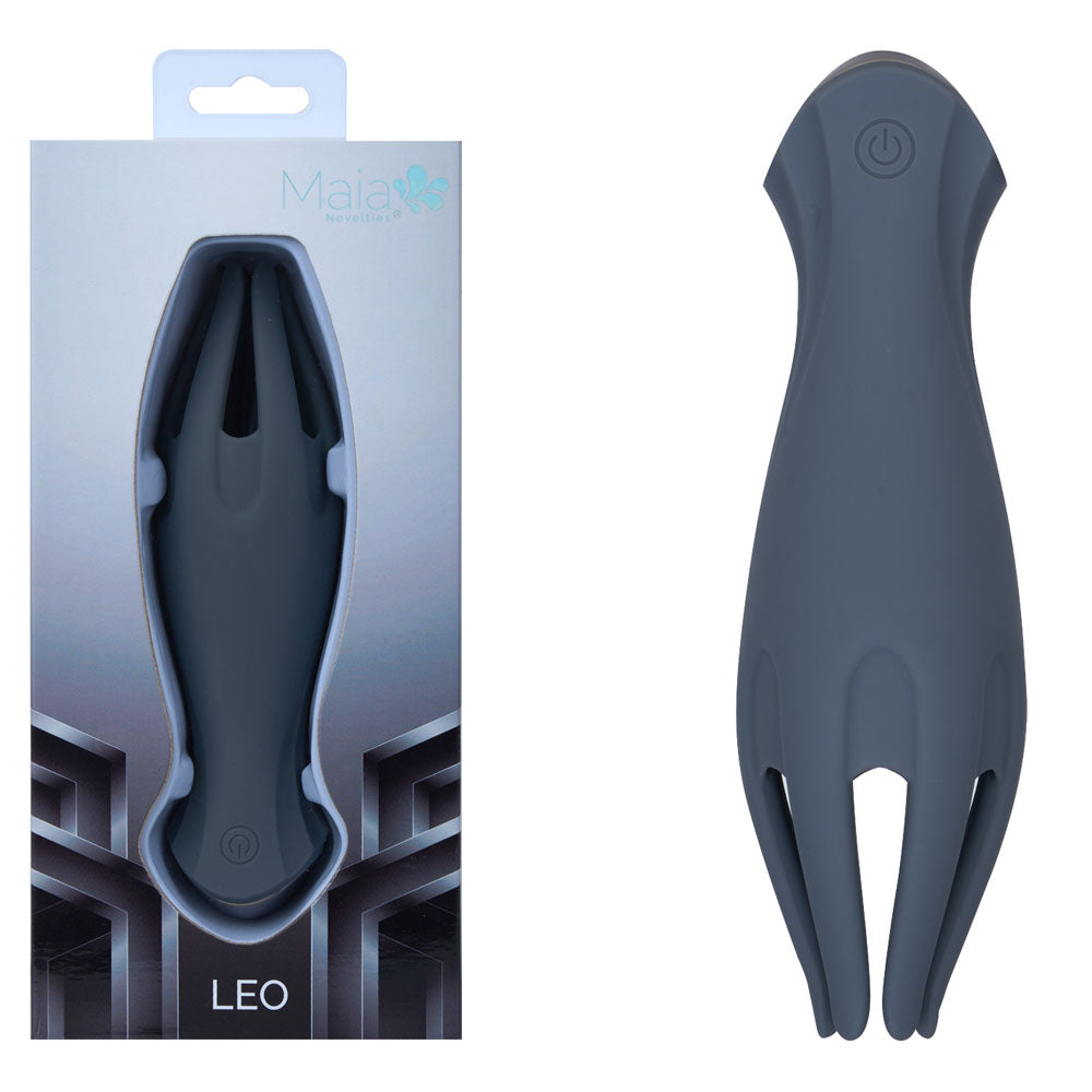 Maia LEO - Grey - Grey USB Rechargeable Penis Head Tickler-BO-25-18-GREY