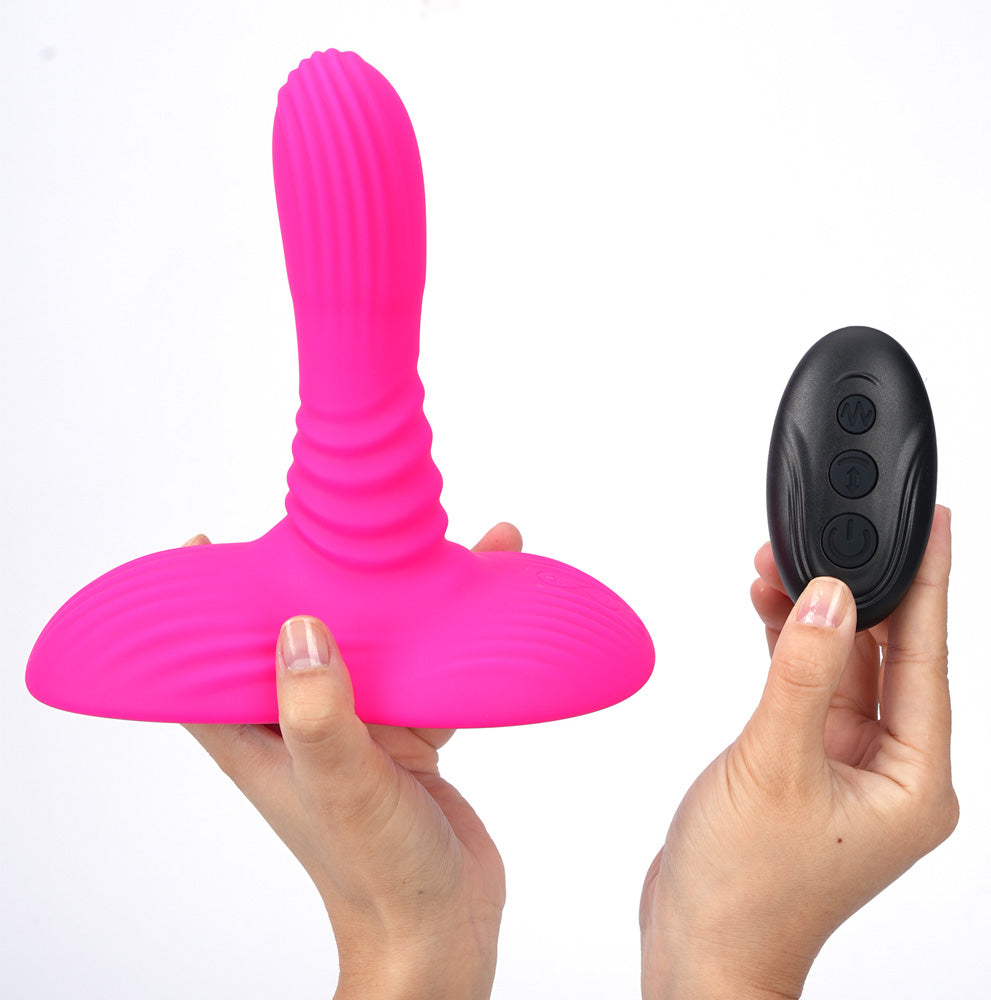 Maia ADIRA - Pink USB Rechargeable Thrusting Vibrator with Wireless Remote - BO-25-23-PINK