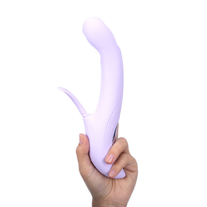 Maia CHARLI - Lavender 22.9 cm USB Rechargeable Flapping & Tapping Rabbit Vibrator - BO-25-30-LAV