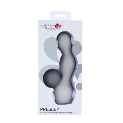 Maia PRESLEY - Grey 15.2 cm USB Rechargeable Rabbit Vibrator - BO-25-32-GB