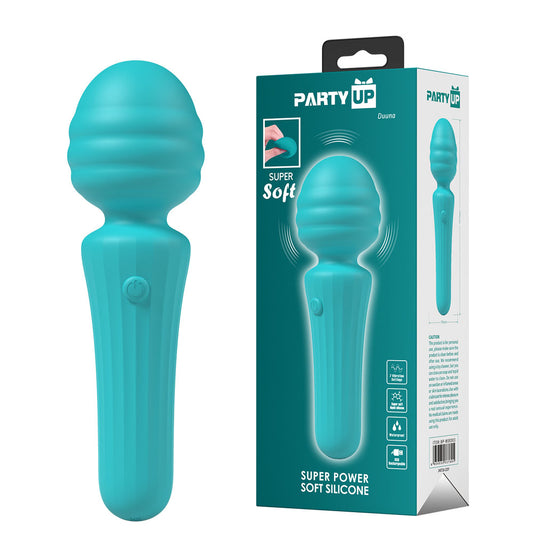 Party Up DUUNA - Teal - Teal 16.9 cm USB Rechargeable Massage Wand-BP-W00003-1