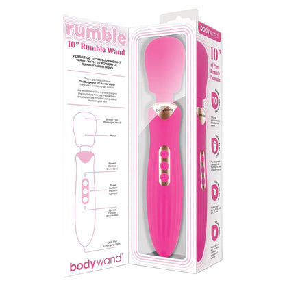 Bodywand RUMBLE WAND 10 Inch - Hot Pink 24 cm USB Rechargeable Massage Wand-BW232