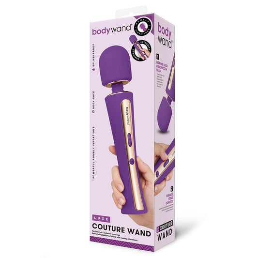 Bodywand Luxe Couture Wand - Purple 28.2 cm USB Rechargeable Massage Wand-BW234