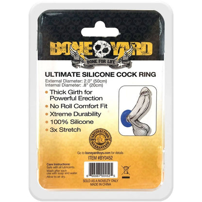 Boneyard Ultimate Silicone Cock Ring Blue - Blue 50mm Cock Ring