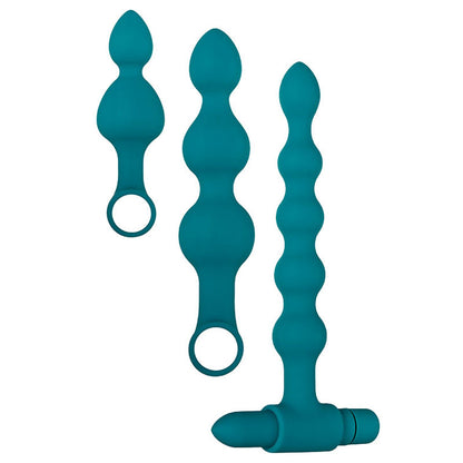 Adam & Eve Vibrating Bumpy Bead Set - Green Vibrating Anal Bead Set