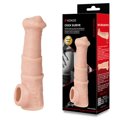 Kokos Cock Sleeve 011 - Flesh Penis Extension Sleeve - Medium Size - CS.011-M