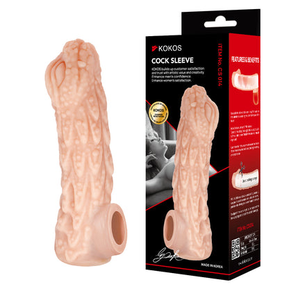 Kokos Cock Sleeve 014 - Flesh Penis Extension Sleeve - Large Size - CS.014-L