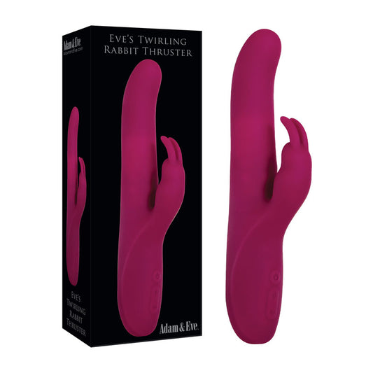 Adam & Eve Eves Twirling Rabbit Thruster - Purple 24.1 cm USB Rechargeable Thrusting Rabbit Vibrator-E079 6800