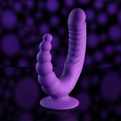 Evolved THE RIDER - Purple USB Rechargeable Double Ended Vibrator with Wireless Remote-EN-RS-4516-2