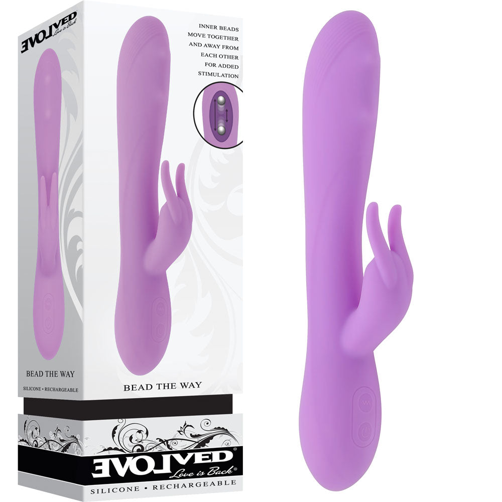 Evolved BEAD THE WAY - Pink 23.2 cm USB Rechargeable Rabbit Vibrator-EN-RS-6527-2